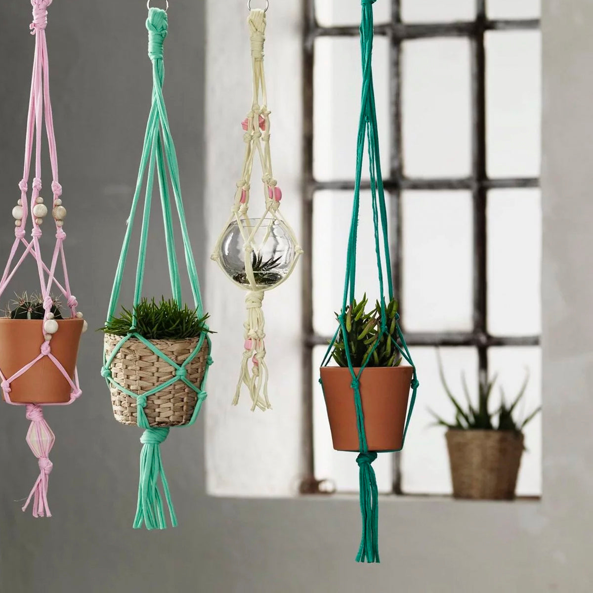 macramé plantenhangers
