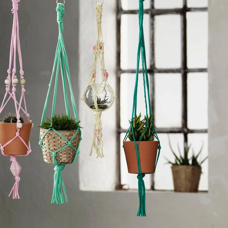 macramé plantenhangers