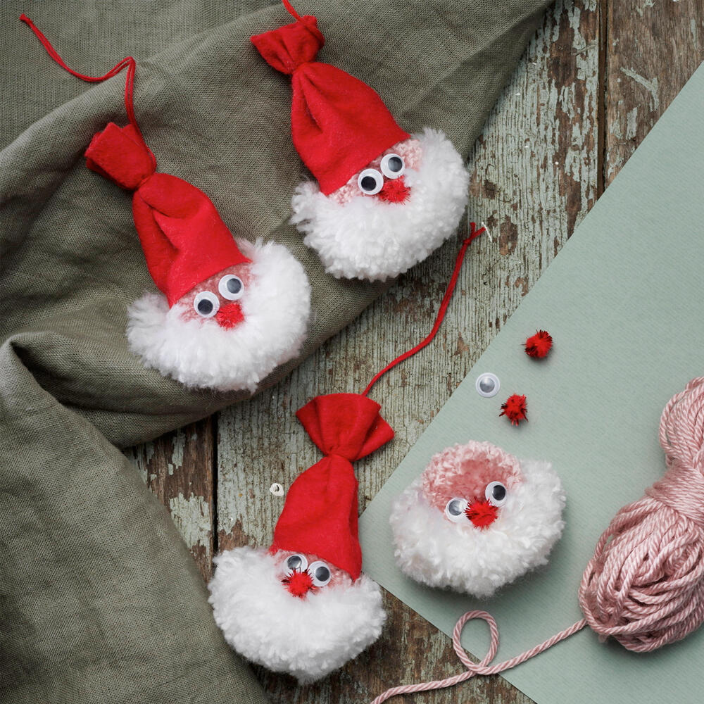 pompon kerstmannetjes