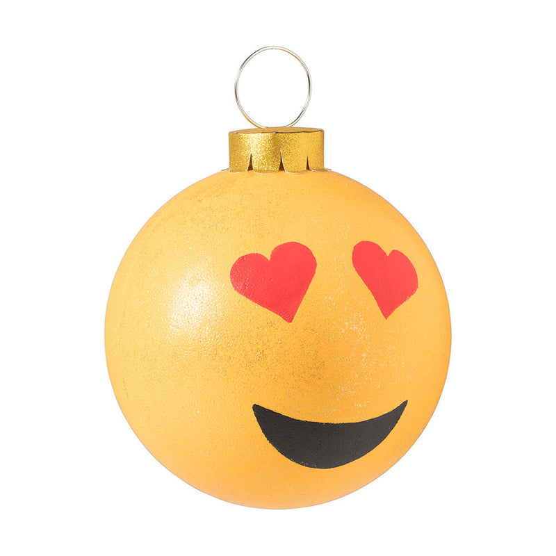 een mega smiley kerstbal