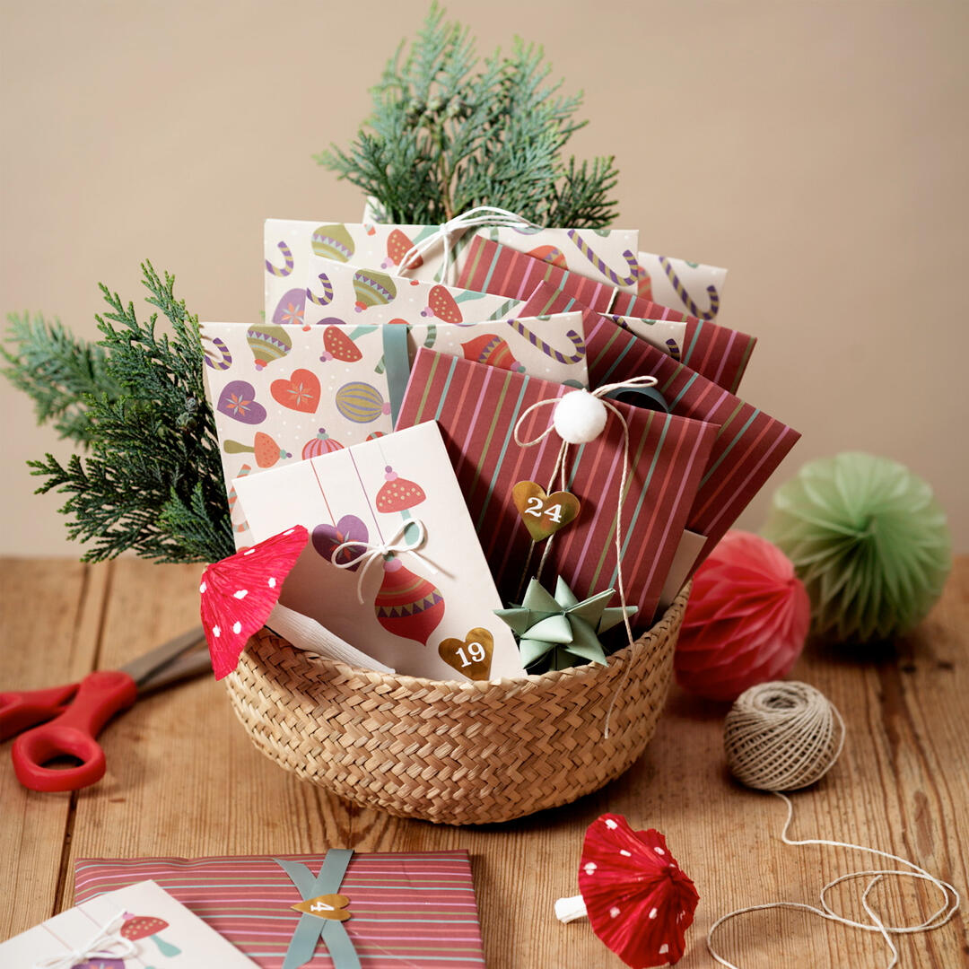 een papieren adventkalender