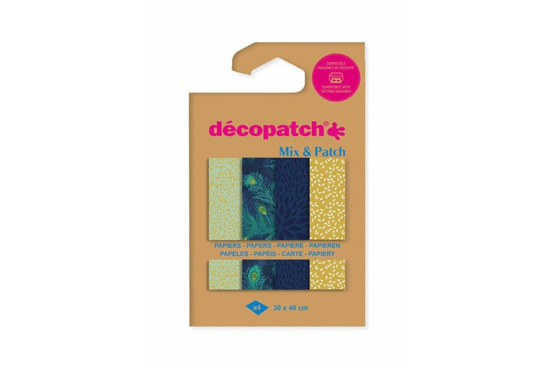 Décopatch Mix & Patch - gouden pauw