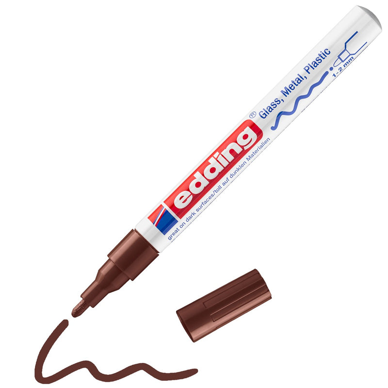 edding 751 lakmarker - glans - 1 tot 2 mm - bruin