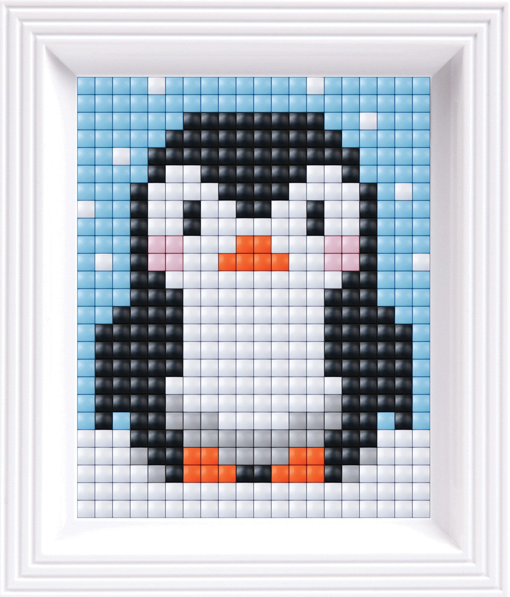 Pixelhobby XL set met lijst - pinguïn