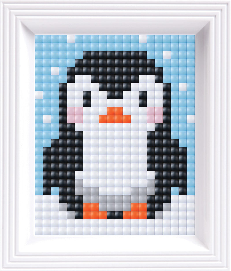 Pixelhobby XL set met lijst - pinguïn