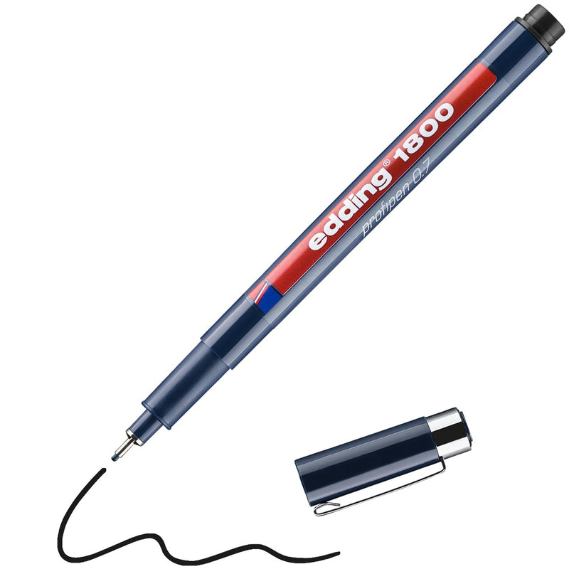edding 1800 profipen - 0,7 mm - zwart