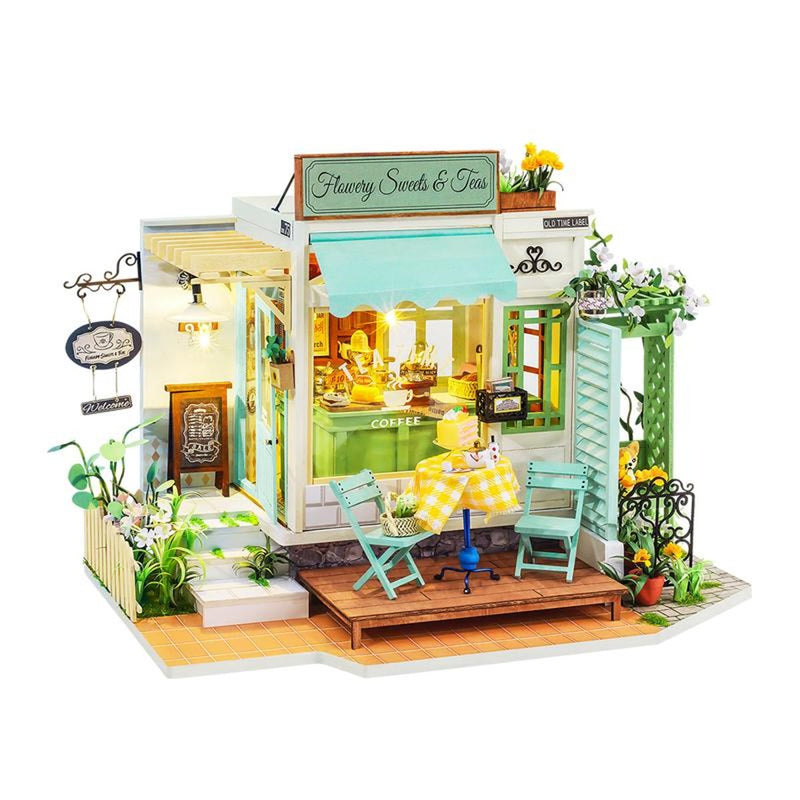 Robotime miniatuur DIY kit - Flowery, Sweets & Tea's