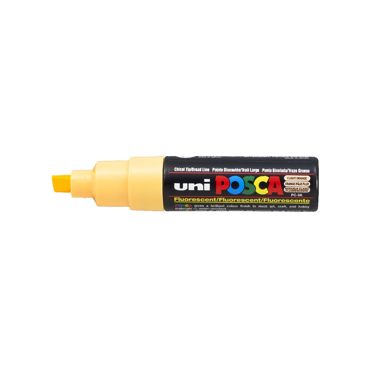 POSCA acrylmarker - beitelpunt PC-8K - 8 mm - fluor lichtoranje