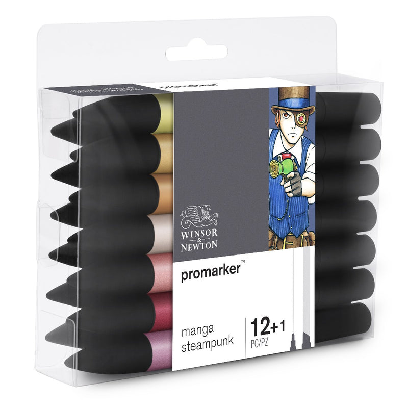 Winsor & Newton Promarker - 12+1 stuks - manga steampunk