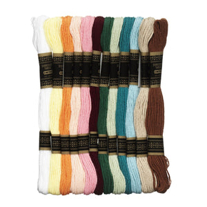 Borduurgaren - 12 stuks - trendkleuren