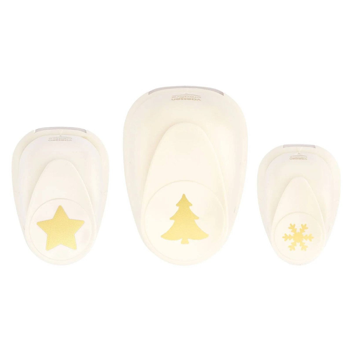 Vaessen Creative figuurpons set - kerst - 3 stuks