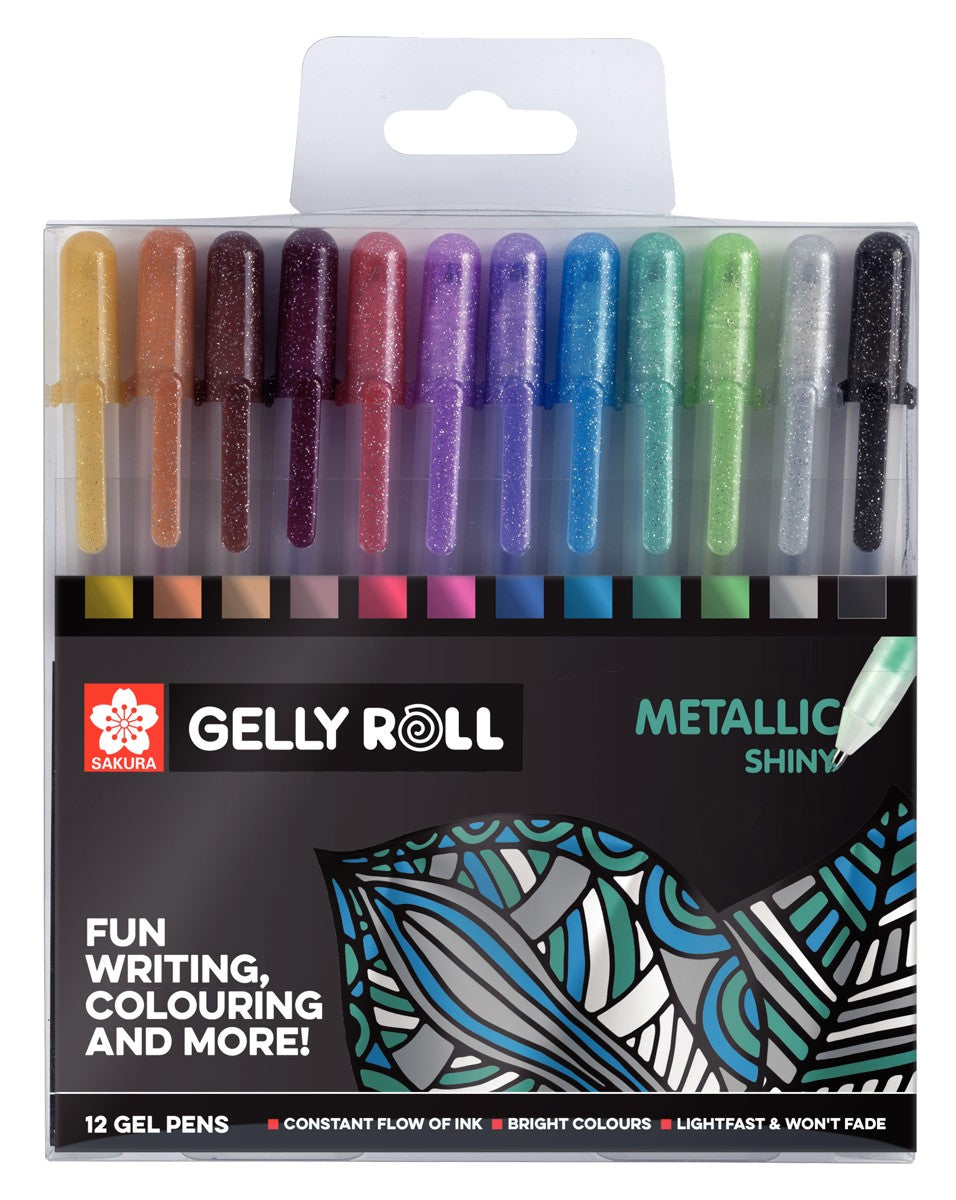 Sakura Gelly Roll set - metallic - 12 stuks