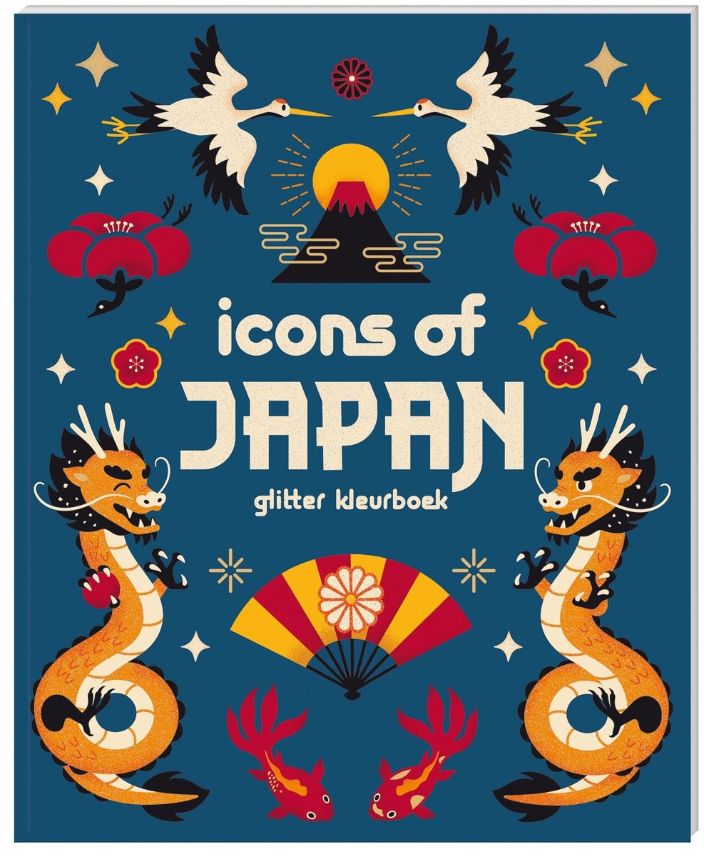 Kleurboek - glitterkleurboek - Icons of Japan
