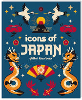 Kleurboek - glitterkleurboek - Icons of Japan