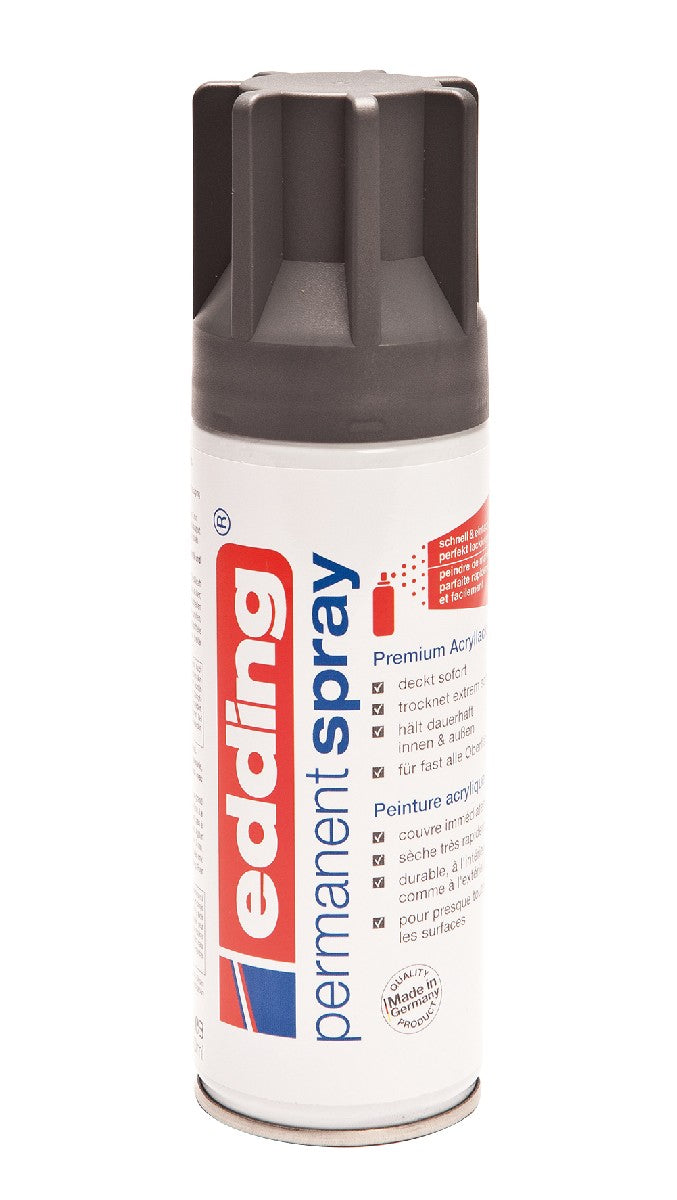 edding 5200 permanent spray - 200 ml - mat - antraciet