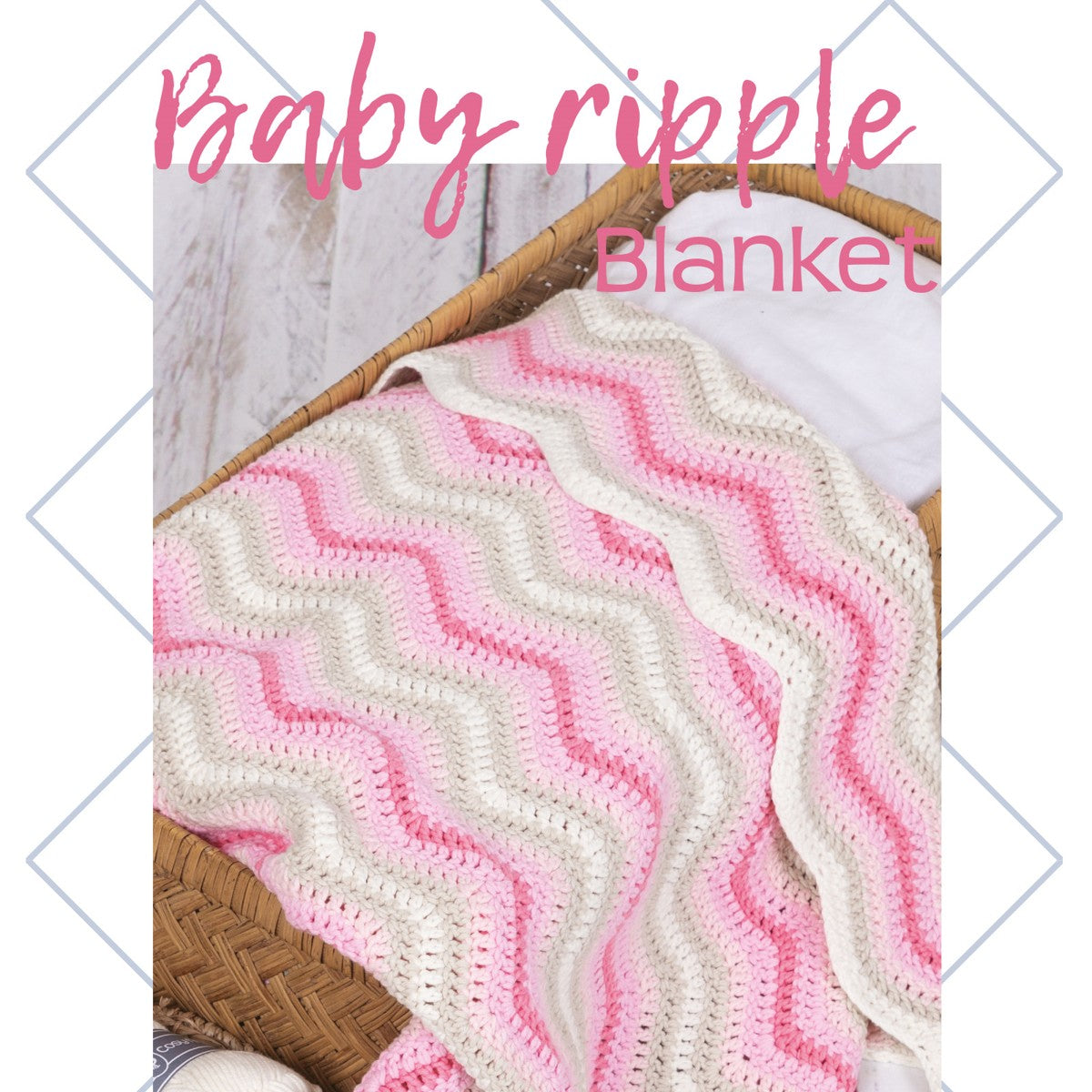 haakpakket baby ripple deken - roze