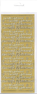 Stickers - 2 vellen - goud/zilver - Hartelijk Gefeliciteerd