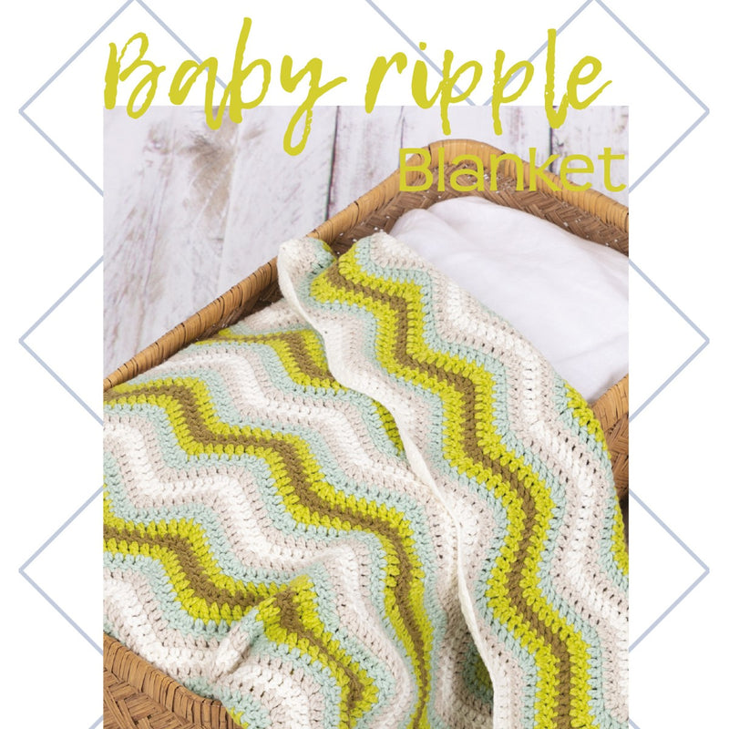 haakpakket baby ripple deken - groen