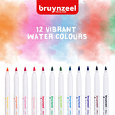 Bruynzeel waterverf viltstiften - 12 kleuren