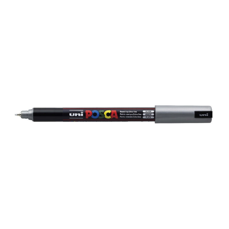 POSCA acrylmarker - ultrafijn PC-1MR - 0,7 mm - zilver