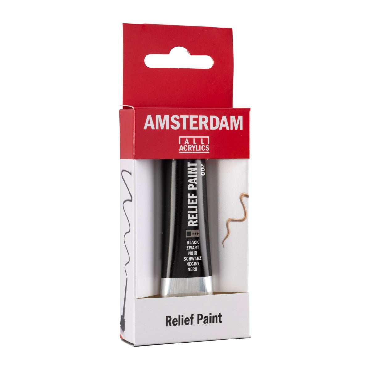 Amsterdam Relief Paint - 20 ml - zwart 700