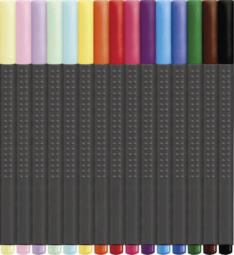 Faber-Castell fineliners - Fine Grip - blik met 15 stuks