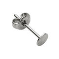 Oorsteker plat - 4 mm - zilverkleurig