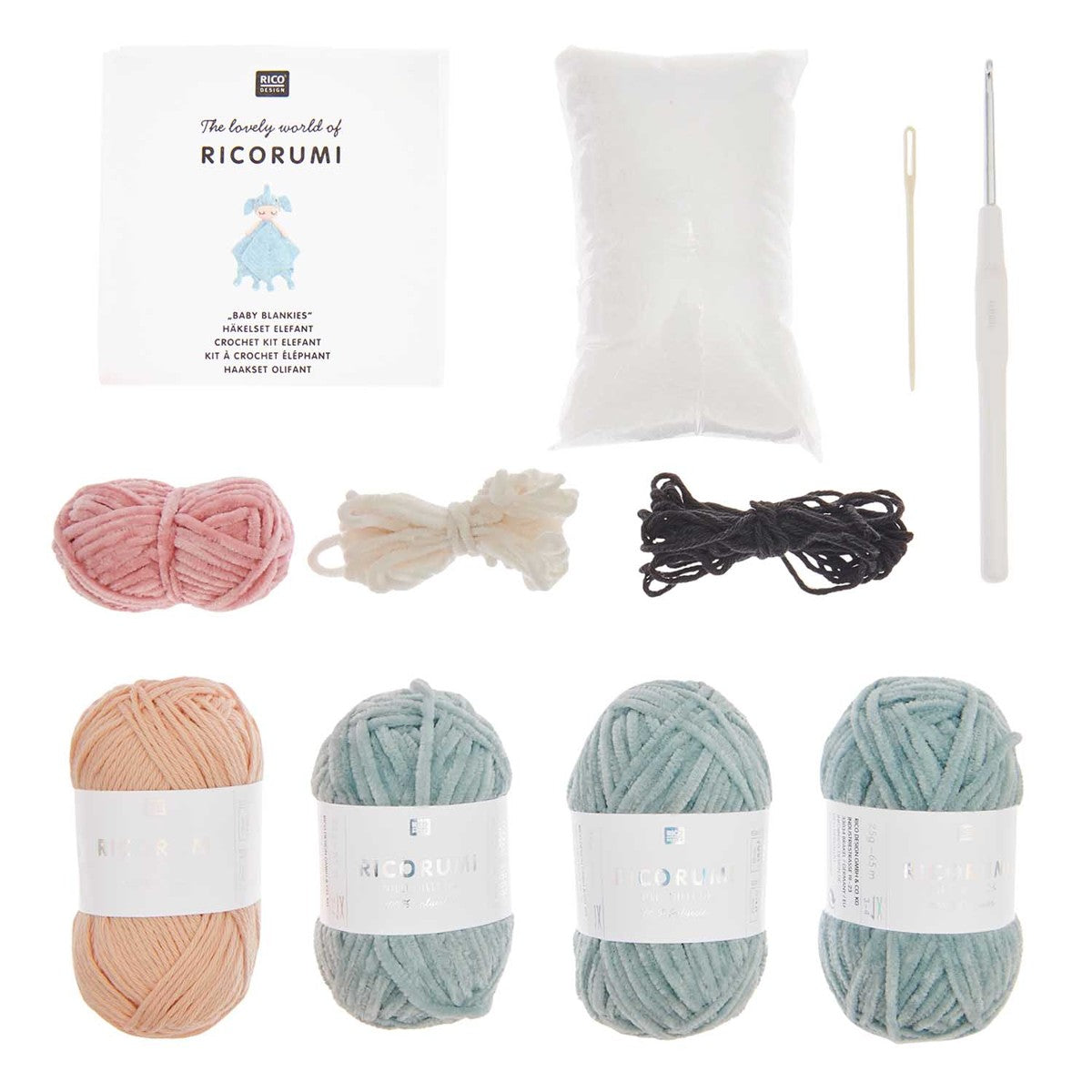 Ricorumi haakpakket Baby Blankies - olifant