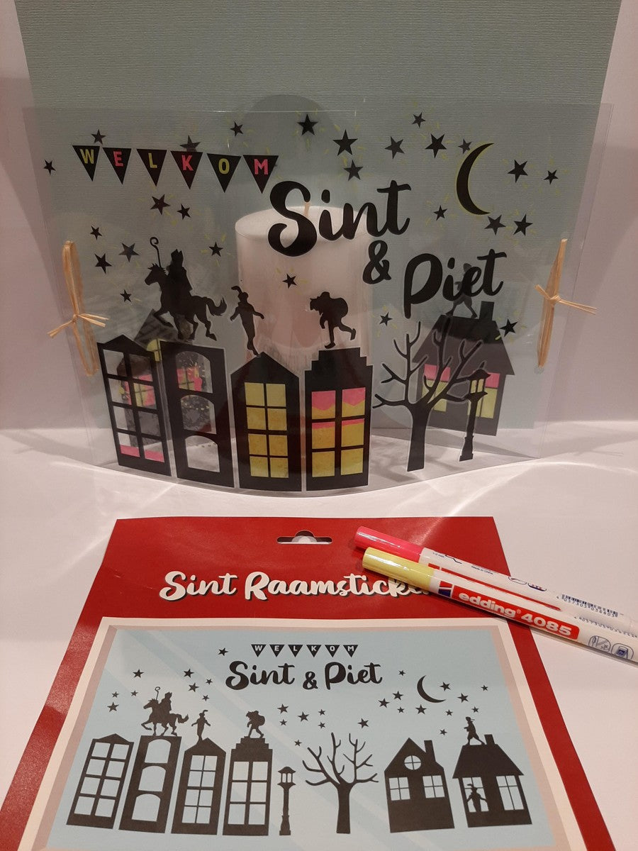 Sinterklaas raamstickers A4