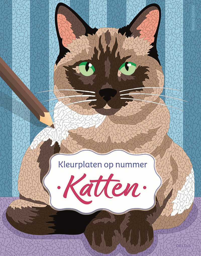 Kleurboek - Kleurplaten op nummer - katten
