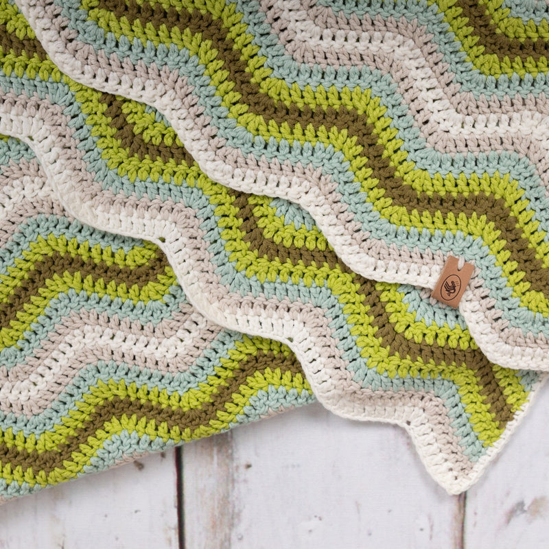 haakpakket baby ripple deken - groen