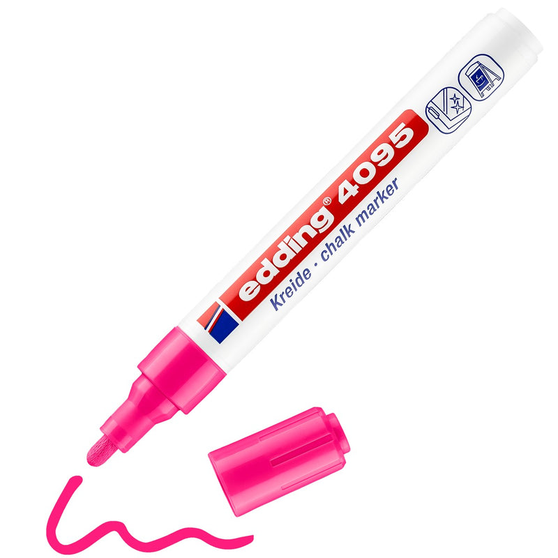 edding 4095 chalk marker - 2 tot 3 mm - neon roze