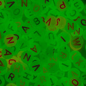 Kralenmix - letters - glow-in-the-dark