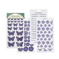 stickers 16 vellen - vlinders  paars