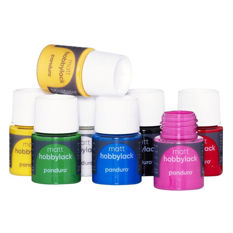 Hobbylak mat set - 8x 20 ml - basis