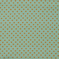 Stof katoen - 50x70 cm - hartjes aqua