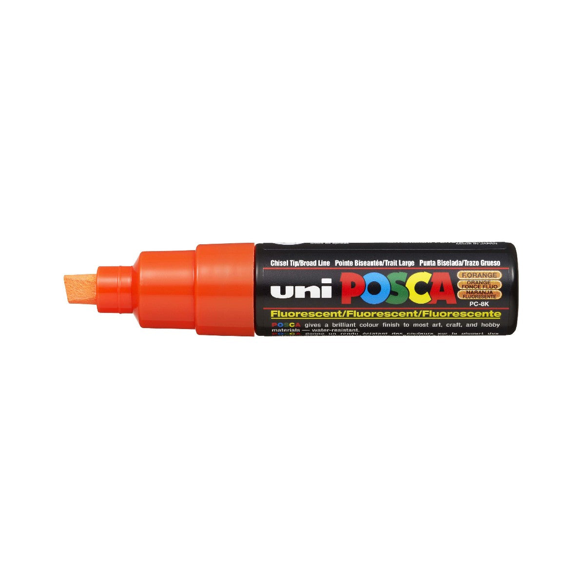 POSCA acrylmarker - beitelpunt PC-8K - 8 mm - fluor oranje