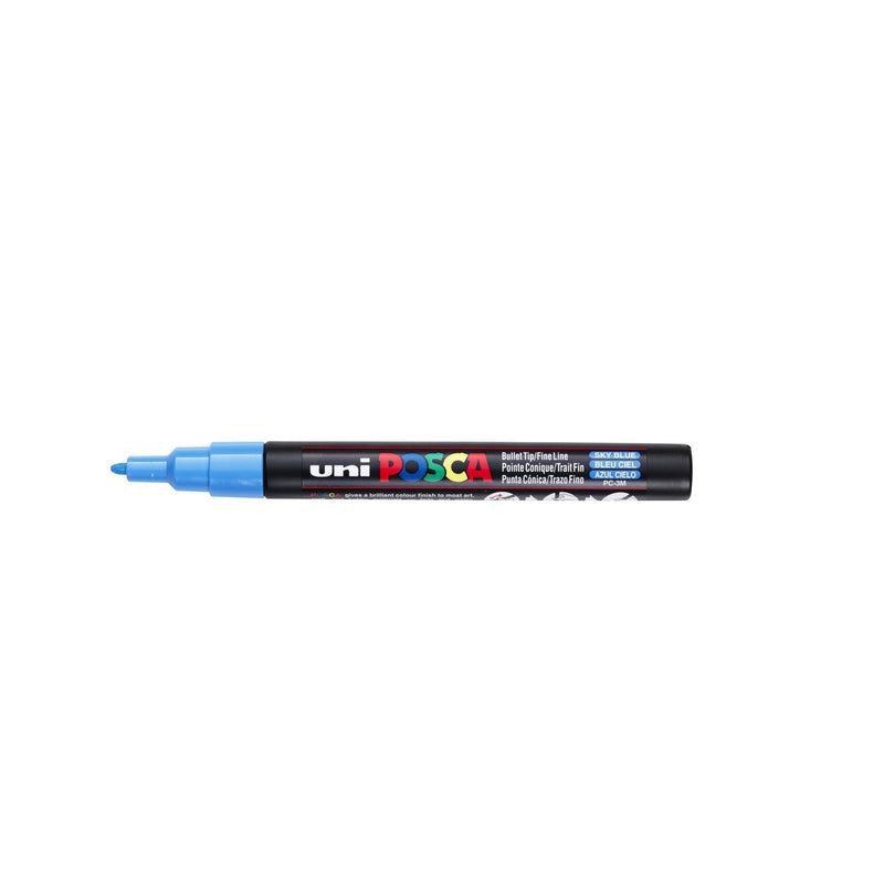 POSCA acrylmarker - fijn PC-3M - 0,9-1,3 mm - hemelsblauw
