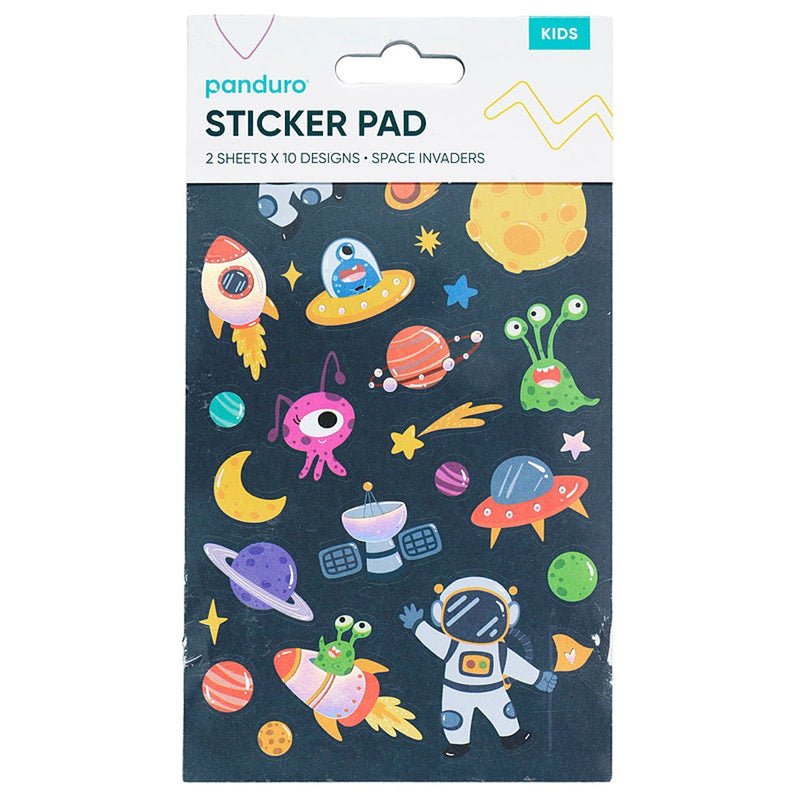 Stickerblok - 20 vellen - aliens