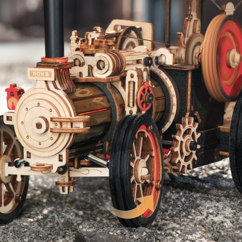 Robotime houten 3D puzzel - Steam Engine