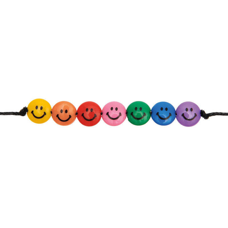 itoshii kralen - afgeronde hoeken - smileys - regenboog mix