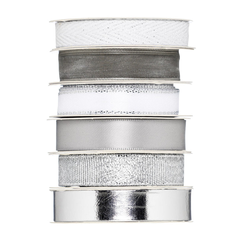Lint - 12 mm - 6 stuks - zilveren mix