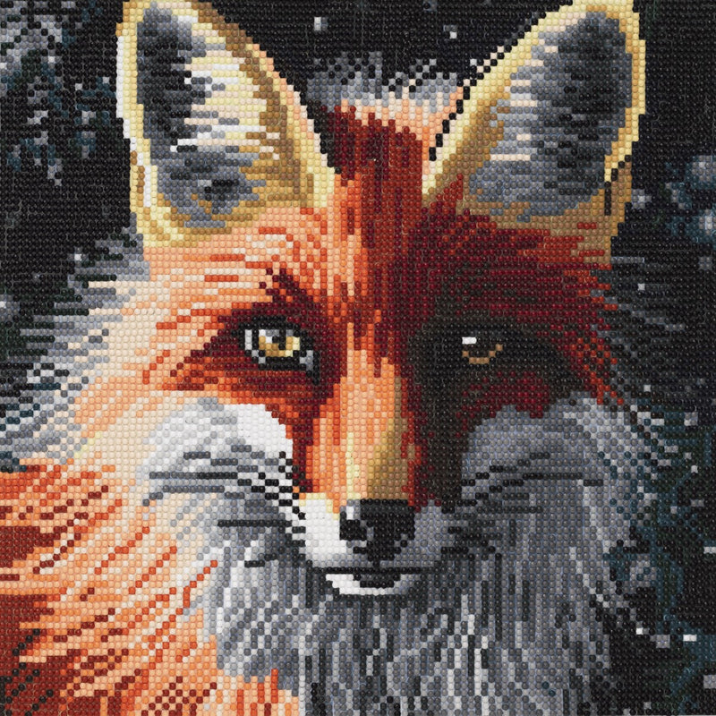 Diamond painting kit - 30x30 cm - rode vos