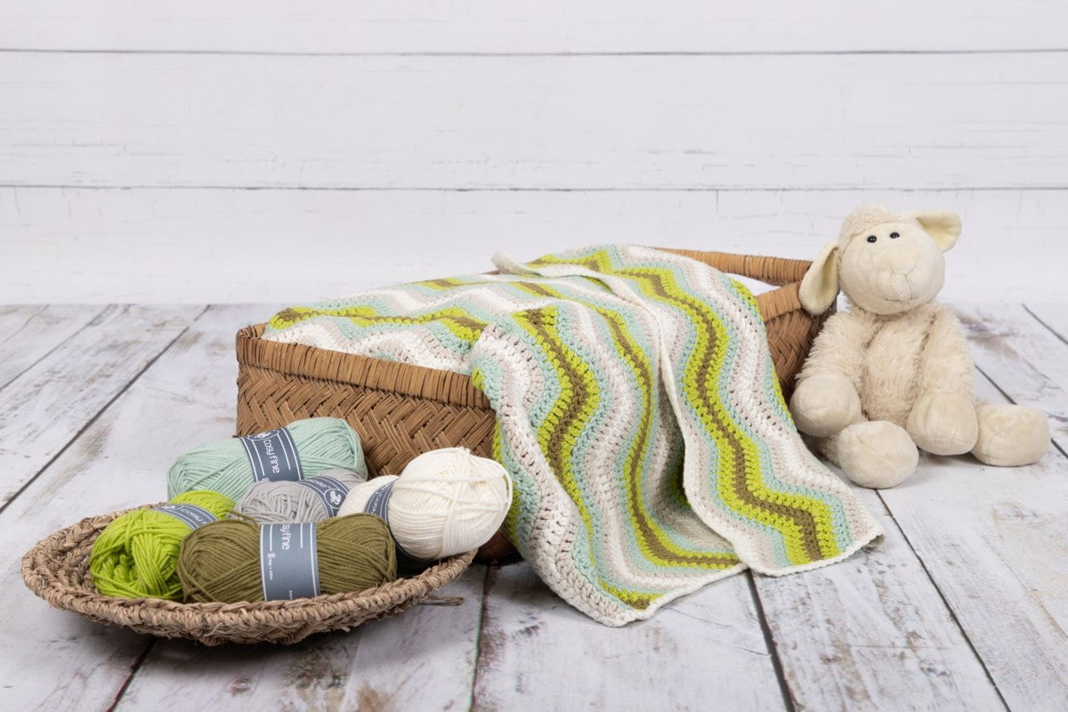 haakpakket baby ripple deken - groen