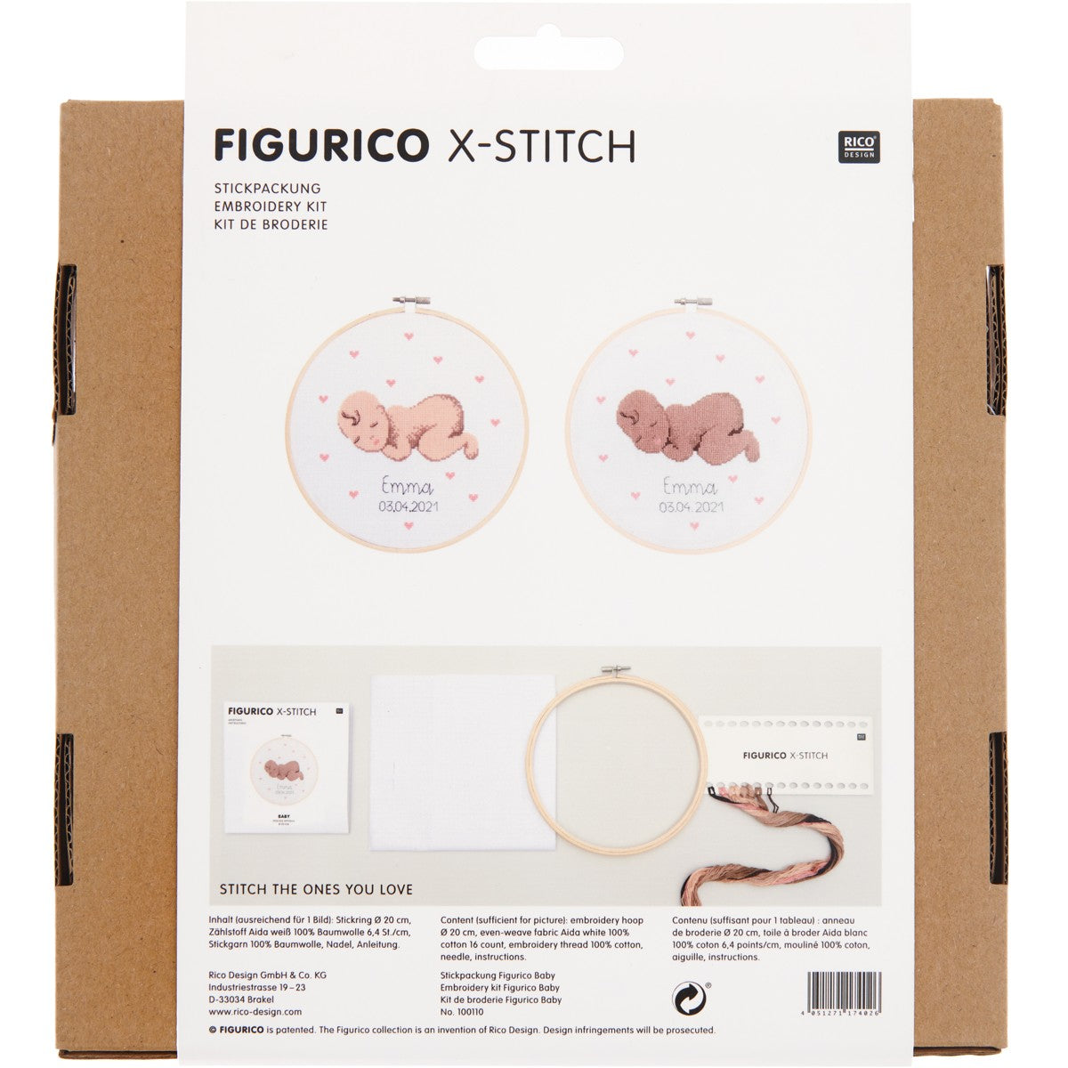Borduurpakket - 20 cm - baby