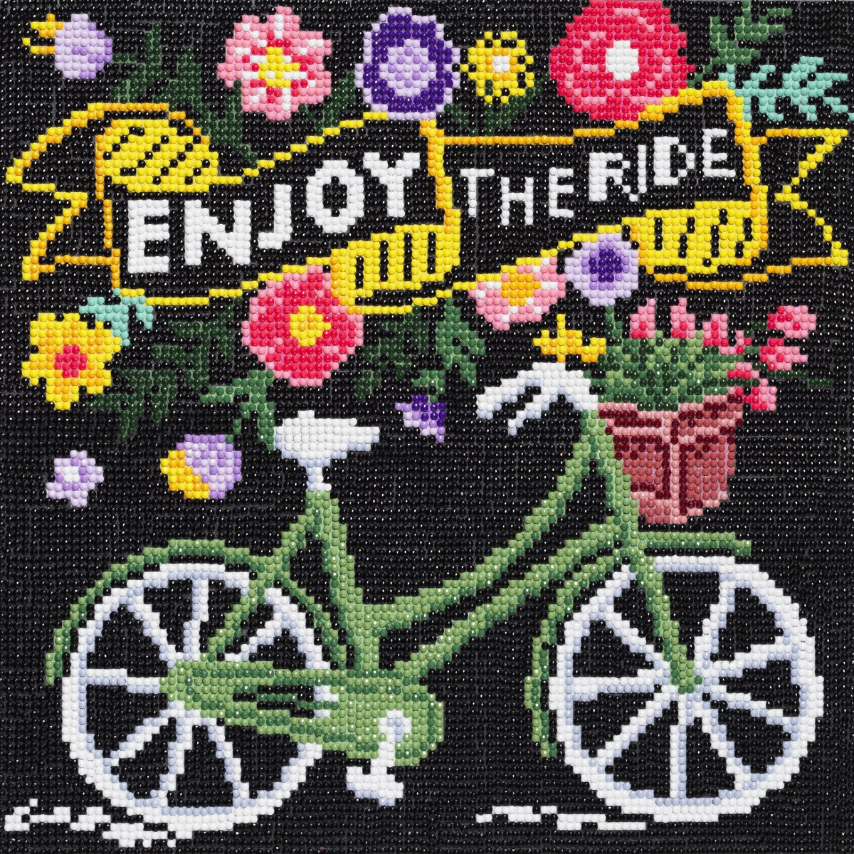Diamond painting kit - 30x30 cm - fiets