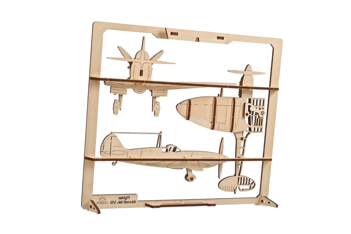 Ugears houten 2.5D puzzel - Fighter Aircraft