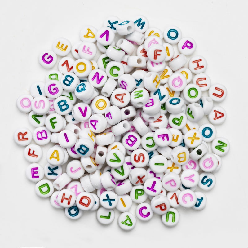 Kralenmix - letters - gekleurde letters