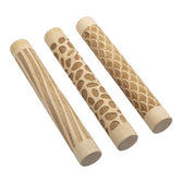 Houten motiefroller - 11 x 1,5 cm - naturel