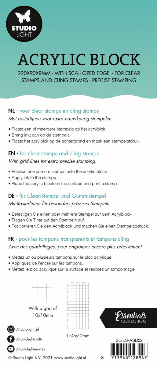 SL Essentials - clearstamp blok - 150x70x8 mm
